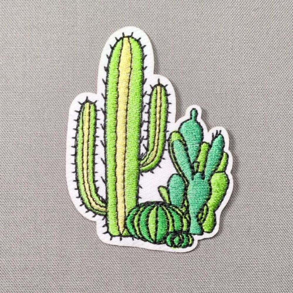 Desert Cactus Embroidered Iron On Patch | Southwest Patch